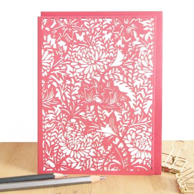 Tarjeta de papel tapiz de crisantemo