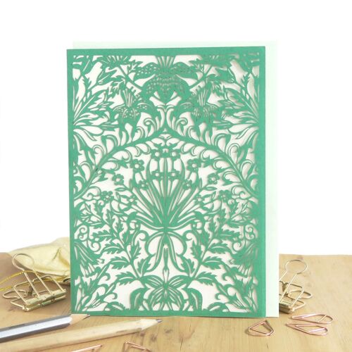 Wild lily compendium card, William Morris lily birthday card