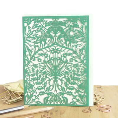 Wild lily compendium card, William Morris lily birthday card