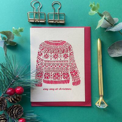 Weihnachtspullover, gemütliche Weihnachtskarte