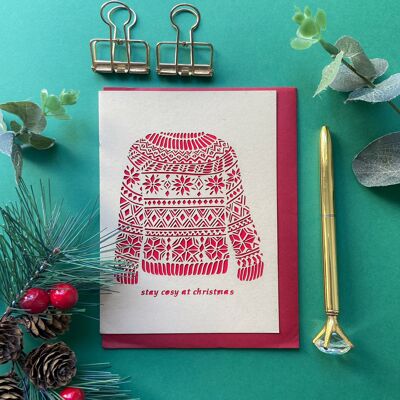 Christmas jumper card, Cosy Christmas card