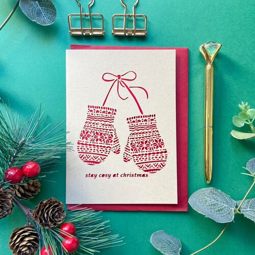 Christmas mittens card