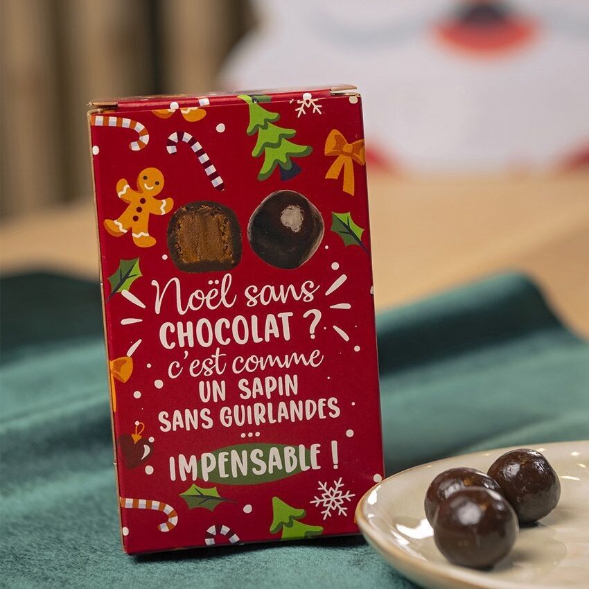 Dark chocolate gingerbread caramel balls