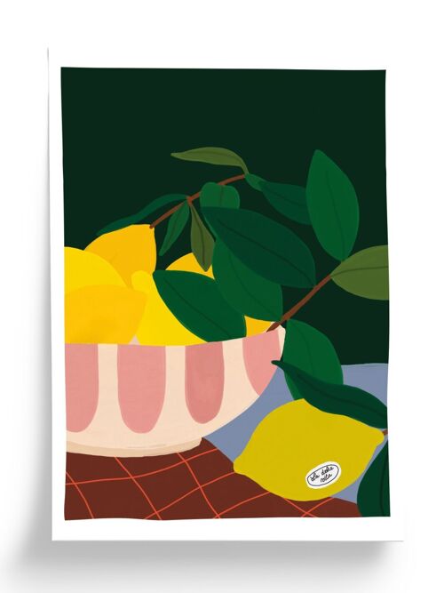 Affiche illustrée Dolce vita - format 30x40cm