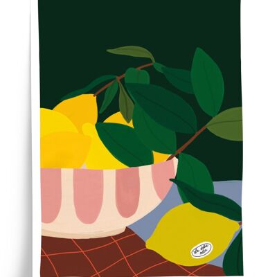Affiche illustrée Dolce vita - format 30x40cm
