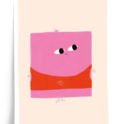 Poster illustrato super 10 - formato A5 - 14,8x21 cm