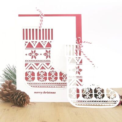 Pop out “Christmas stocking” card
