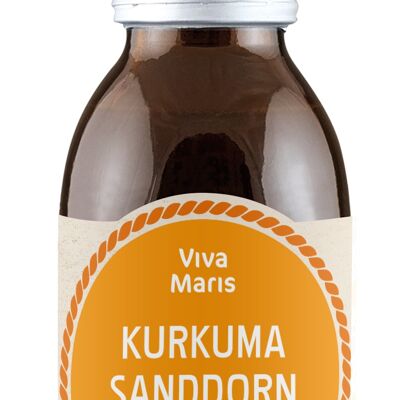 Viva Maris Bio Shot turmeric & sea buckthorn, vegan, 100ml in a brown bottle
