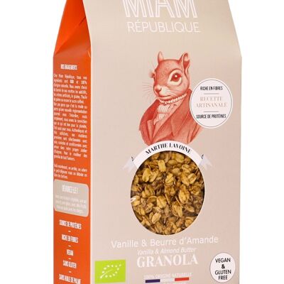 Novedad: Granola Bourbon de vainilla y mantequilla de almendras - 350 g de Muesli crujiente