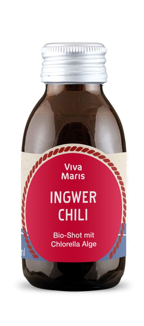 Viva Maris Bio Shot Ingwer & Chili, vegan, 100ml in Braunflasche