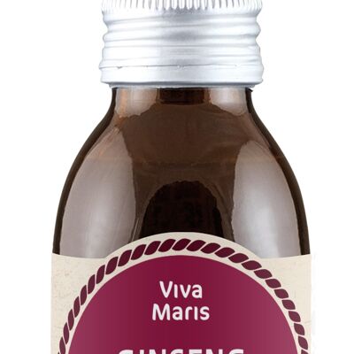 Viva Maris Bio Shot Ginseng & Chokeberry, vegan, 100ml in una bottiglia marrone