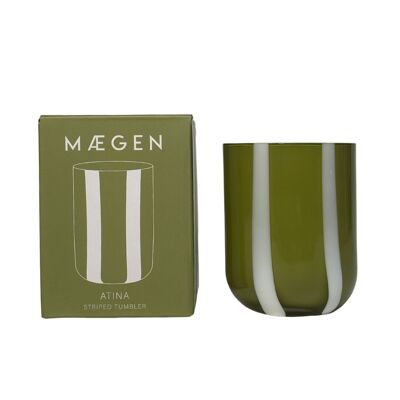 Atina Tumbler – Olive/White