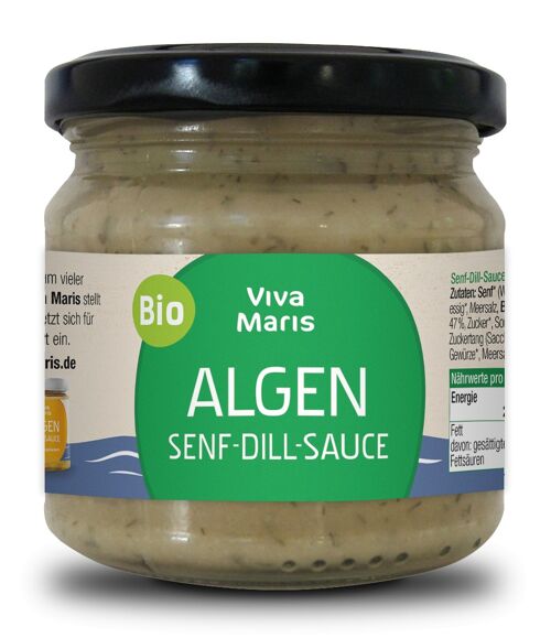 Viva Maris Bio ALGEN Senf-Dill Sauce, vegan, 180ml