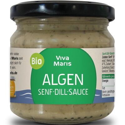 Salsa di senape e aneto alghe bio Viva Maris, vegana, 180ml