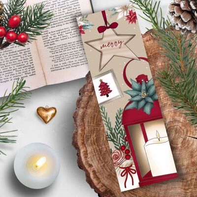 Segnalibro natalizio "Luci di Natale" 18X6cm