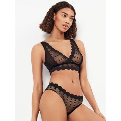 Reggiseno in pizzo senza ferretto e non imbottito - 2/10001T NERO