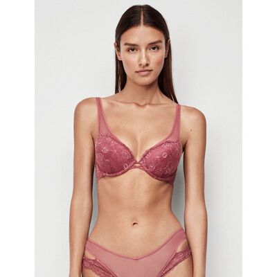 Soutien-gorge push up +1 en tissu dentelle - 2/10028T RASPBERRY
