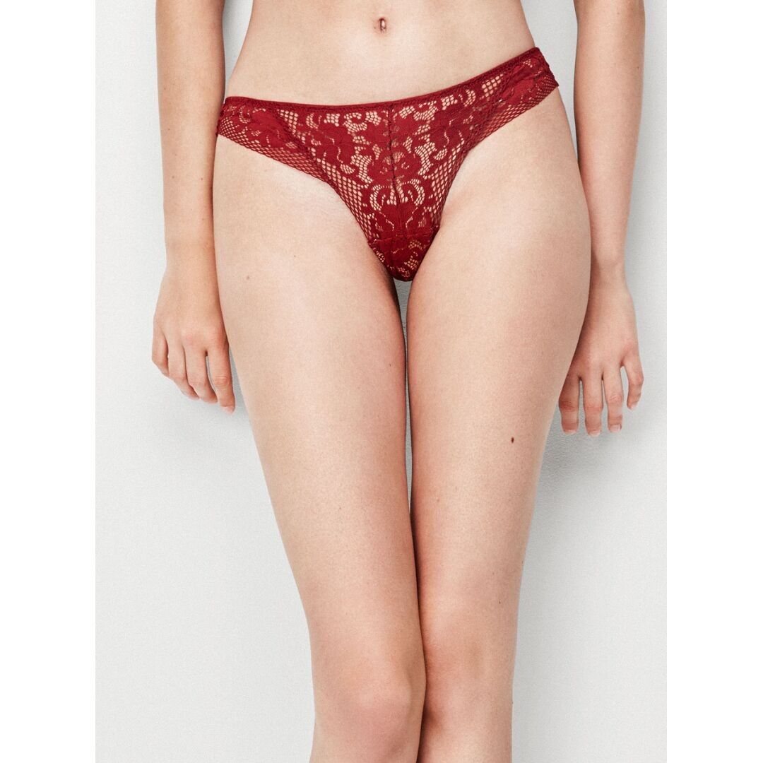 Slip brasiliano in pizzo - 2/10033B ROSSO