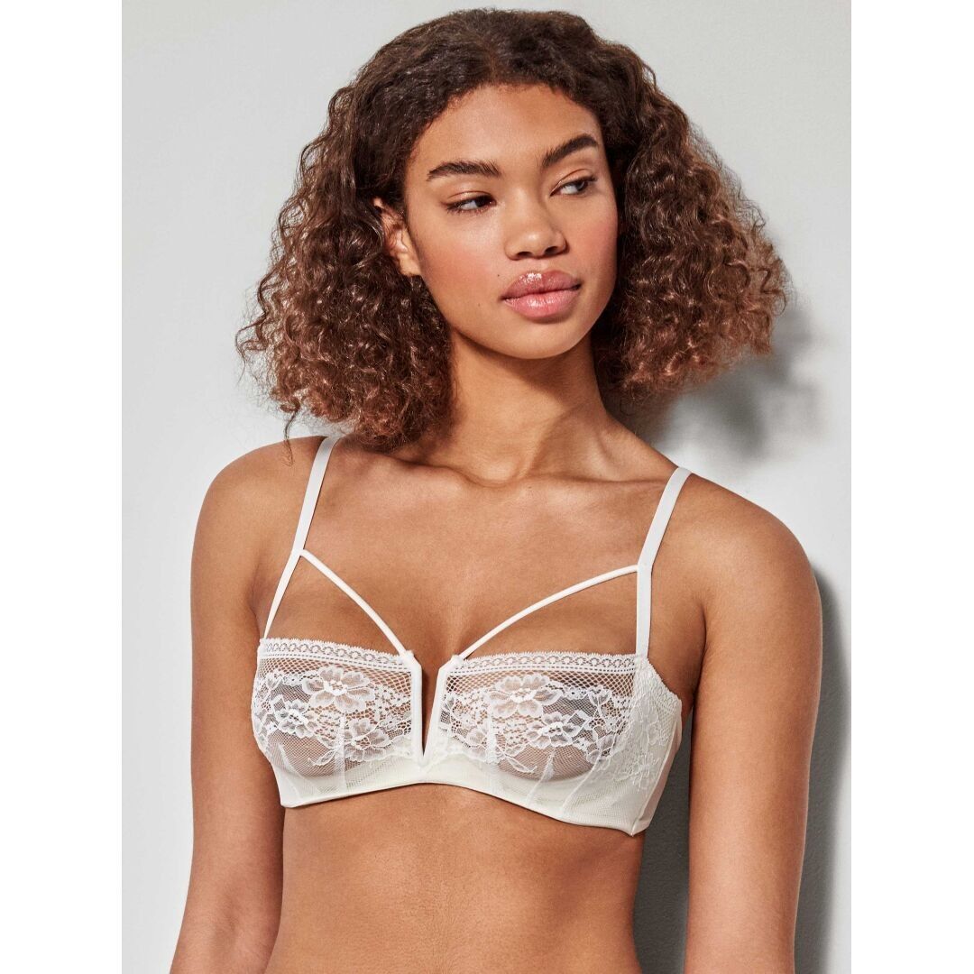 Sujetador balconette tejido encaje - 2/10057T MARFIL