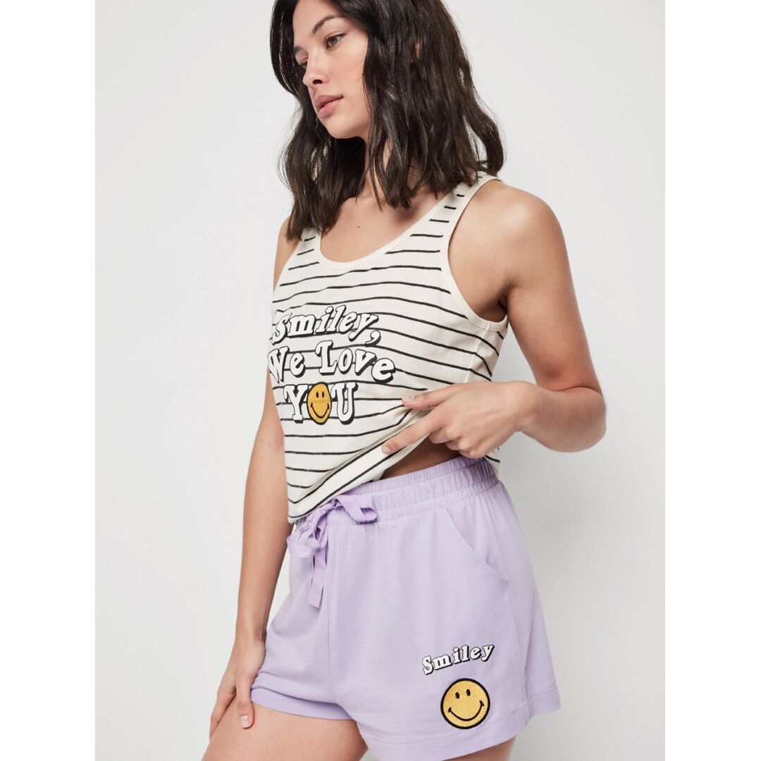 Pigiama corto con faccine - 2/20040S STRIPES