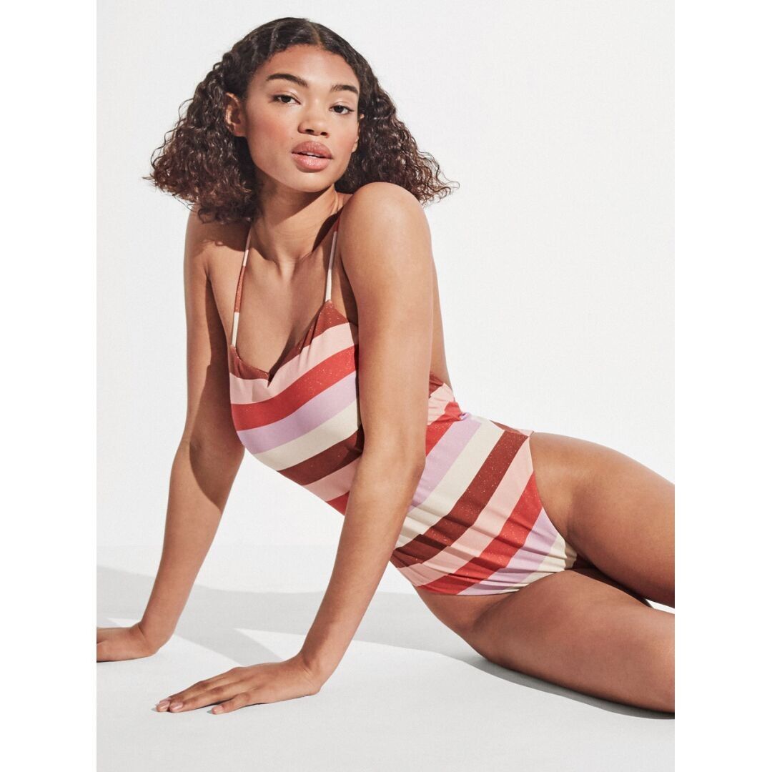 Costume da bagno senza ferretto e schiuma rimovibile - 2/30030U STRIPES