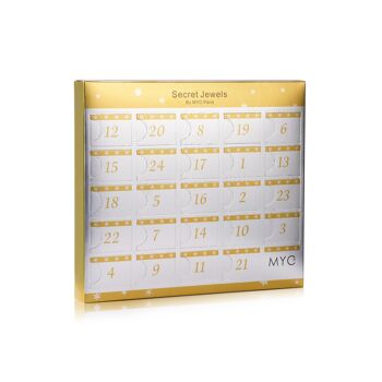 Calendrier de l'avent 24 bijoux surprises - Finition Or Rosée 3