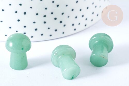 Pierre de massage champignon aventurine naturelle lithothérapie 20-21mm, pierre lithothérapie, x1, G7548