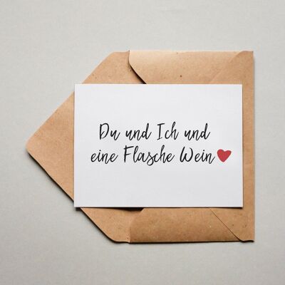 Postcard you and me and a bottle of wine ❤️