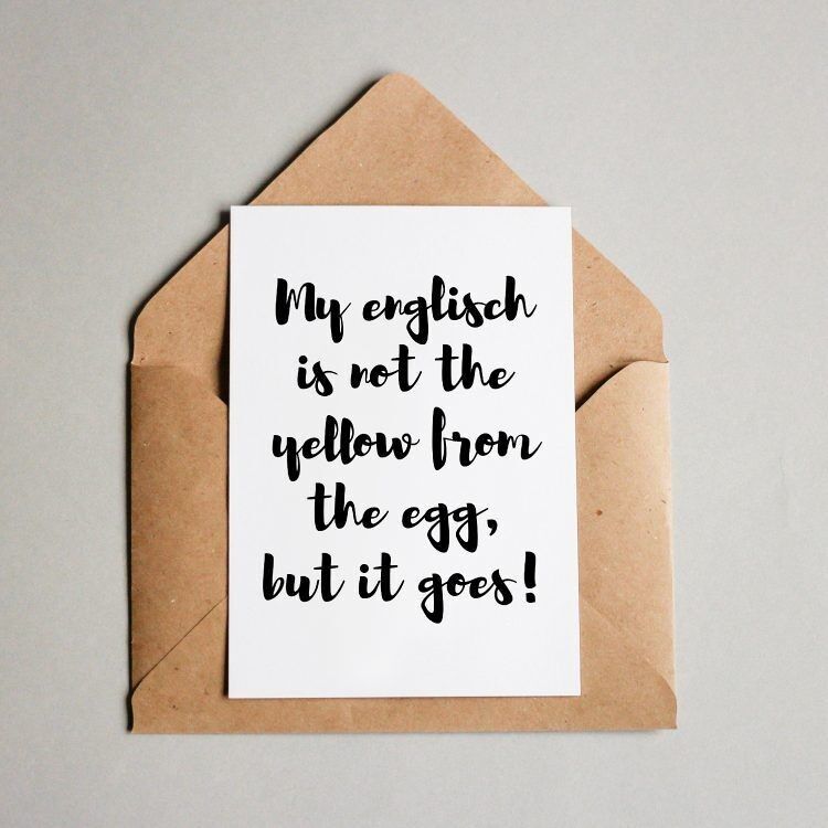 Carte postale Mon anglais n’est pas très bon