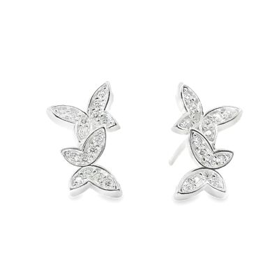 Mariposa 925 Silver Stud Earrings