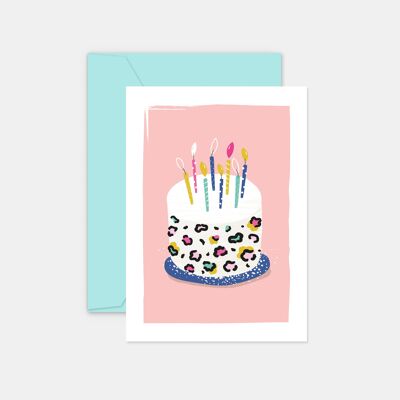 Biglietto d'auguri - Torta Leopardo