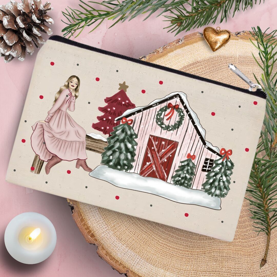 Kit natalizio in cotone “Magical Christmas Chalet”.