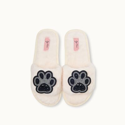 Pair of brooches for slippers: paw