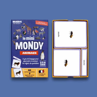 Mini-Mondy, multi-game box (vocabulary cards) - From 2 years old - Animals