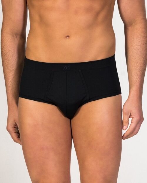 Micromodal fly front Brief black