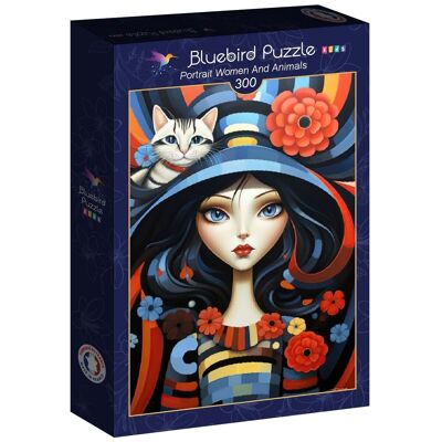 Bluebird 300 Piece Puzzle - Portrait Women And Animals