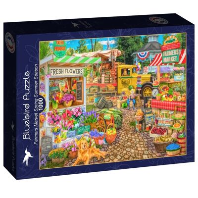 Bluebird 1000 Piece Puzzle - Farmers Market Spring Summer Season