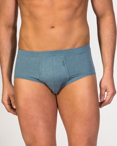 Soya fly front Brief denim blue