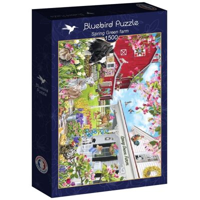 1500 Piece Puzzle Bluebird - Spring Green farm