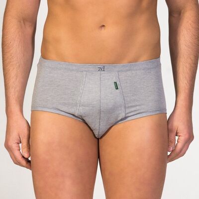 Fly front Senior Brief grey plus size