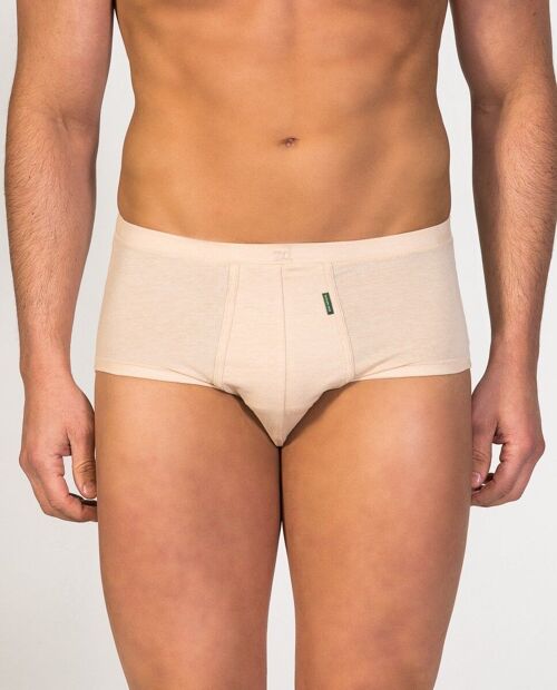 Fly front Senior Brief beige plus size