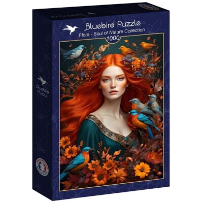 1000 Piece Puzzle Bluebird - Flora - Soul of Nature Collection