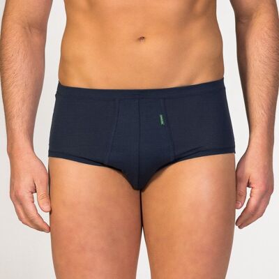 Fly front Senior Brief navy blue plus size