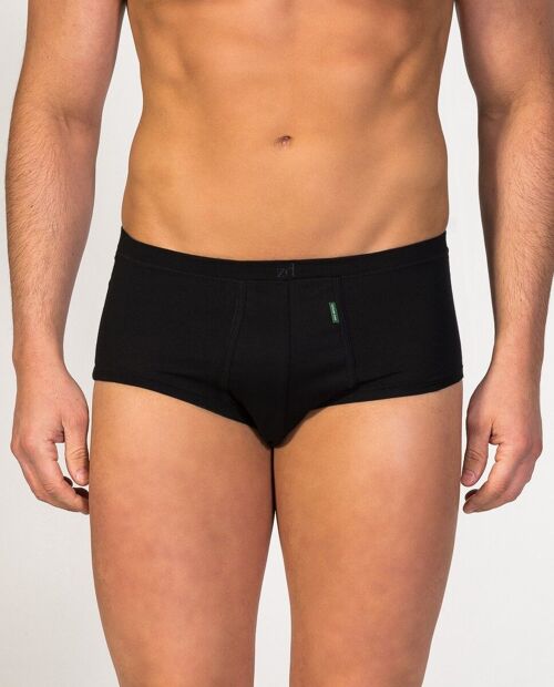 Fly front Senior Brief black plus size