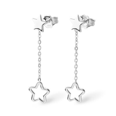 ORECCHINI LUNGHI STELLA IN ARGENTO