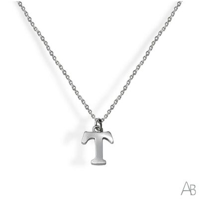 COLLIER LETTRE T EN ARGENT
