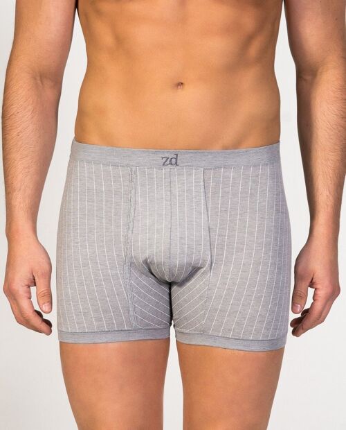 Pinstriped fly front Boxer grey plus size