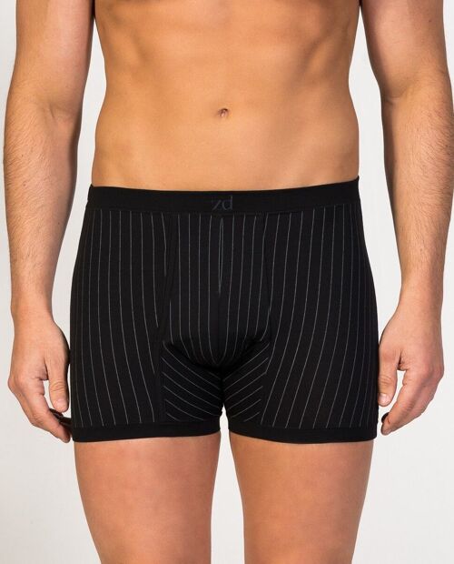 Pinstriped fly front Boxer black