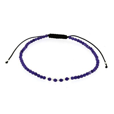BRACELET ARGENT ET JADE VIOLET