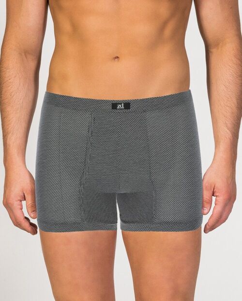 Fly front rhombused Boxer grey